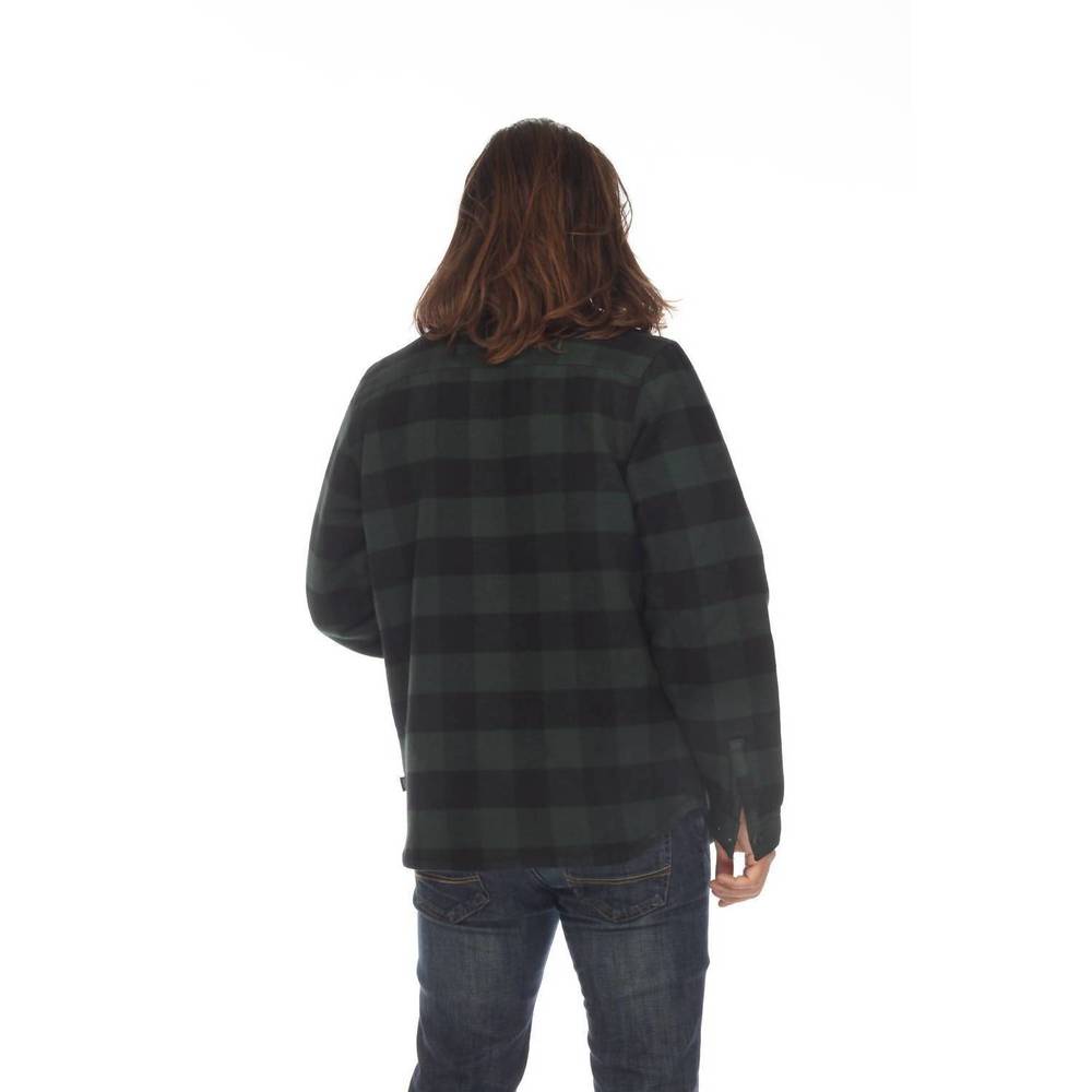 NEW VANS reversible flannel chore coat jacket in green/black plaid - Picture 2 of 9